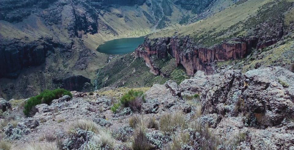 Lake Michaelson in Mount Kenya Mount Kenya trekking 5 days