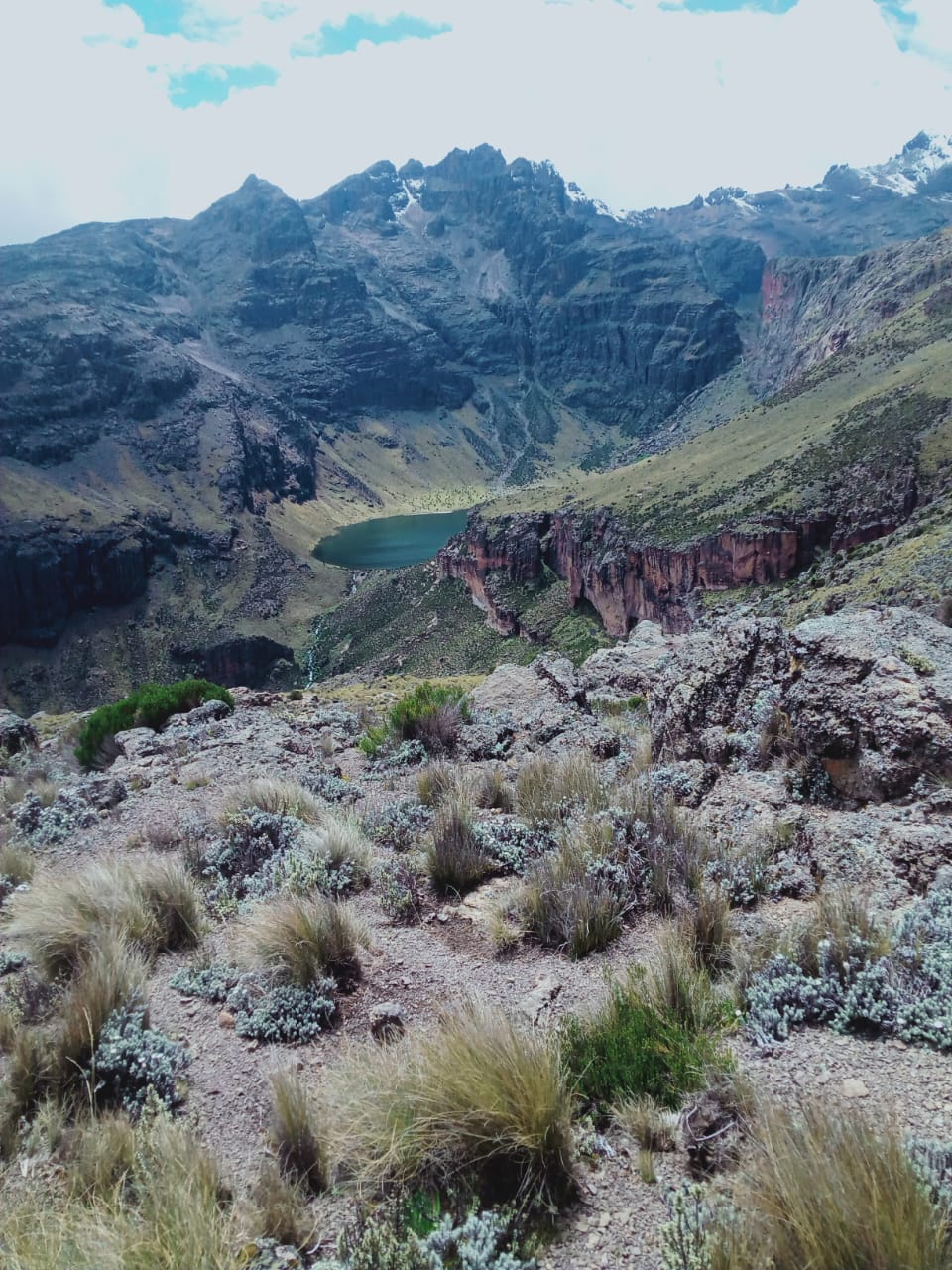 Lake Michaelson in Mount Kenya Mount Kenya trekking 5 days